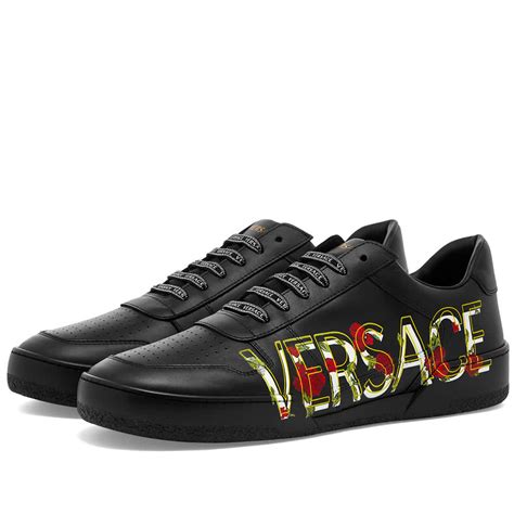 versace black shoes|Versace 4 inch shoes.